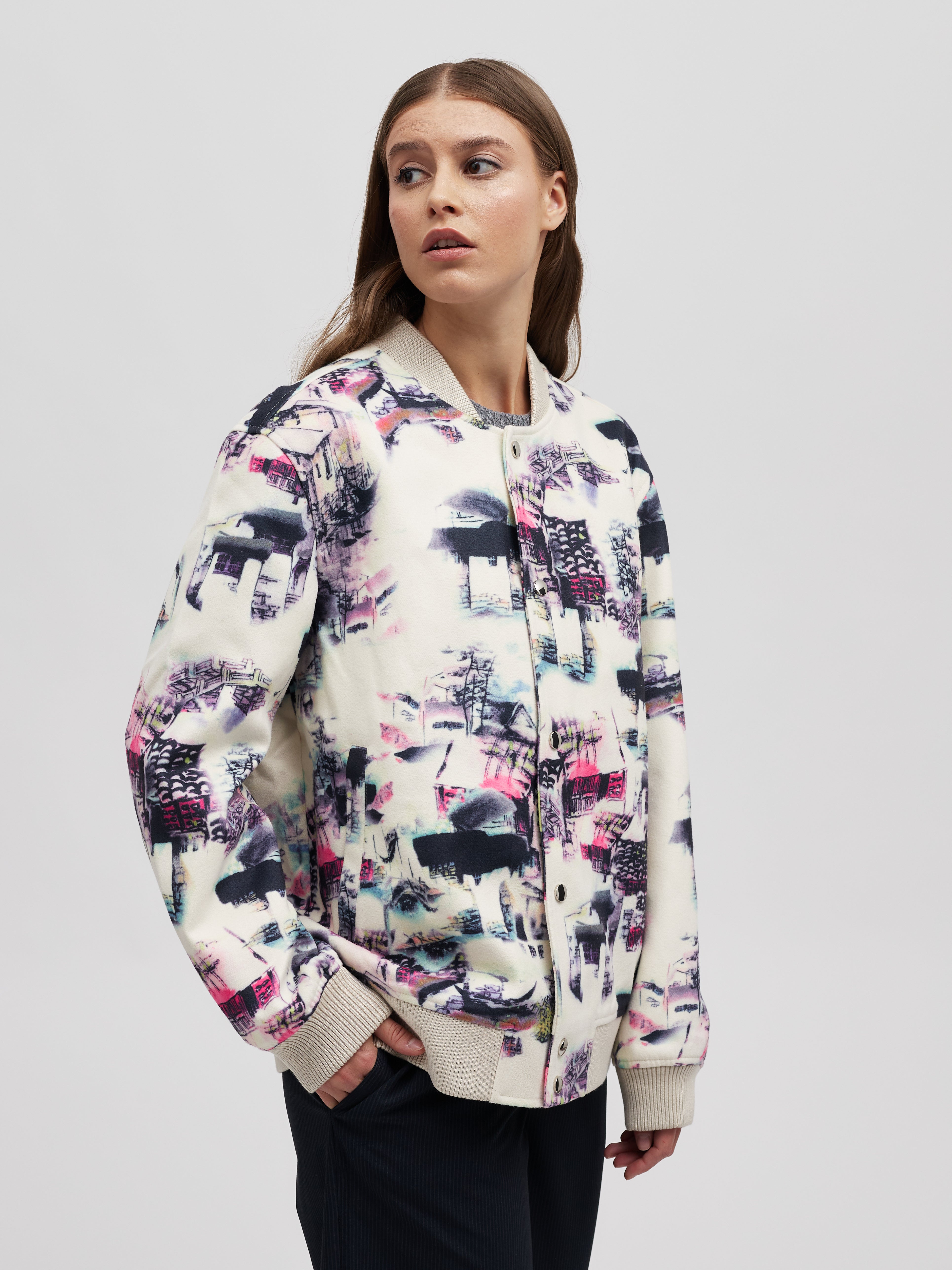 Women's Printed Bomber Jacket