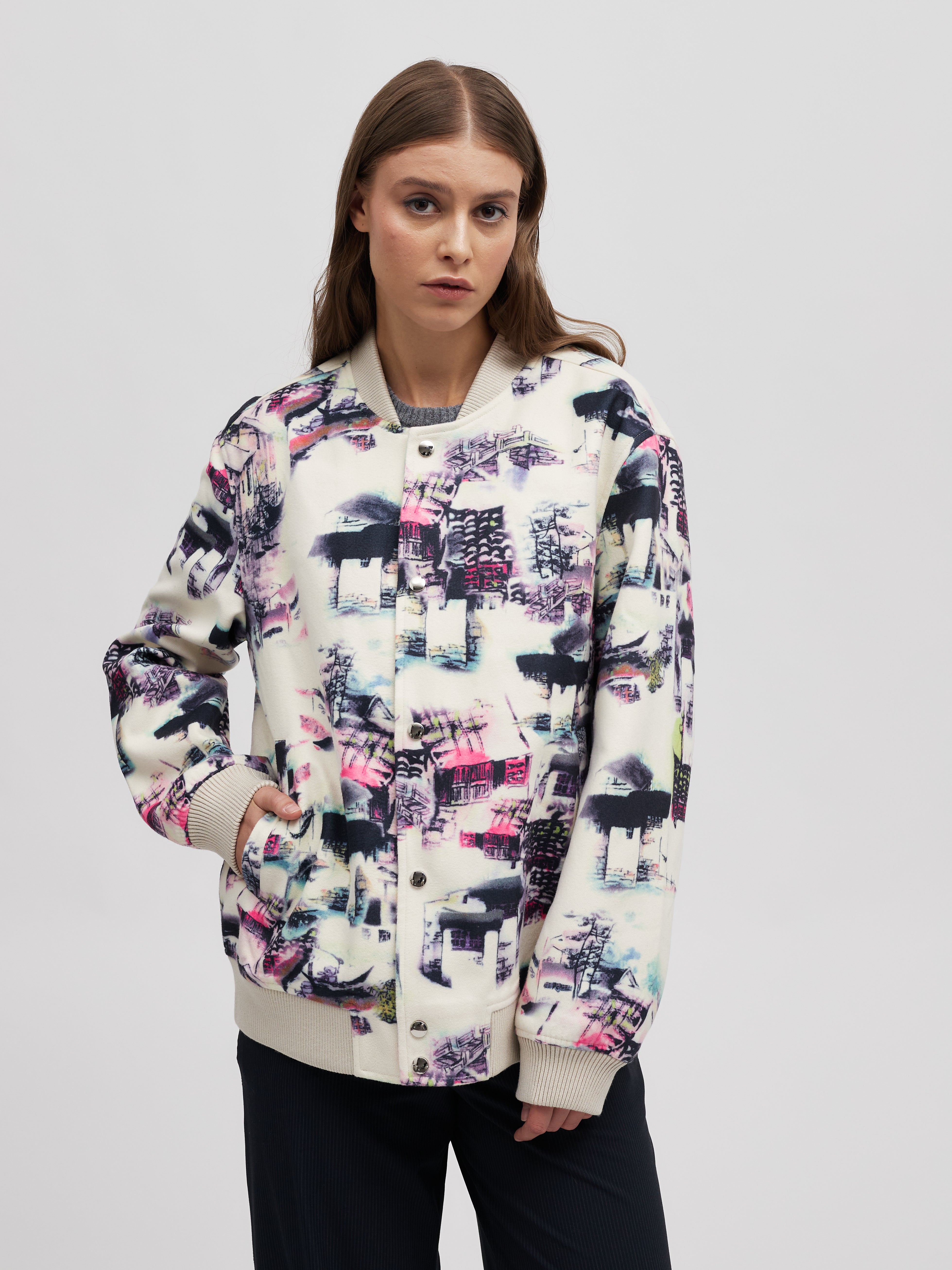 Women's Printed Bomber Jacket