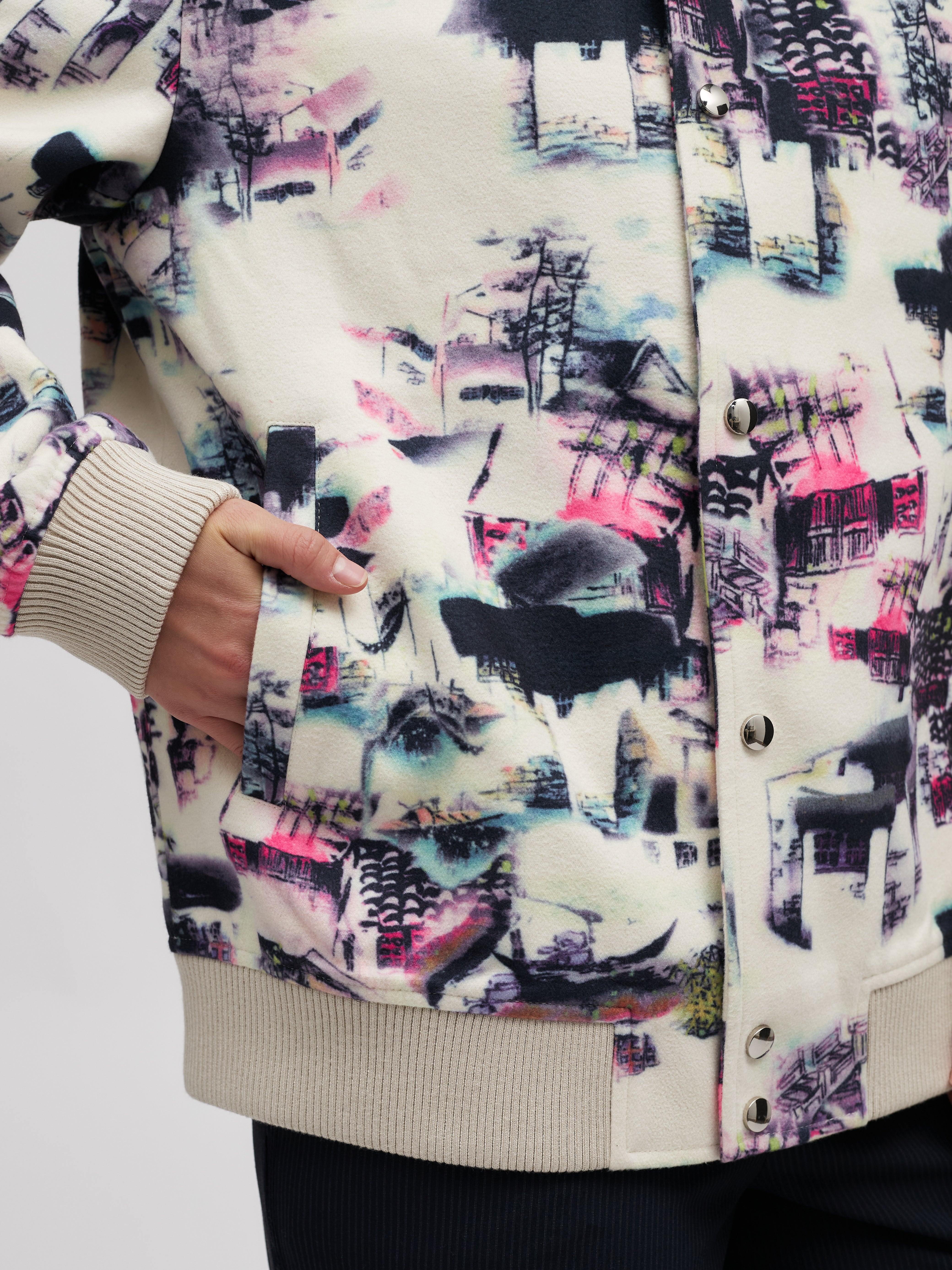 Women's Printed Bomber Jacket