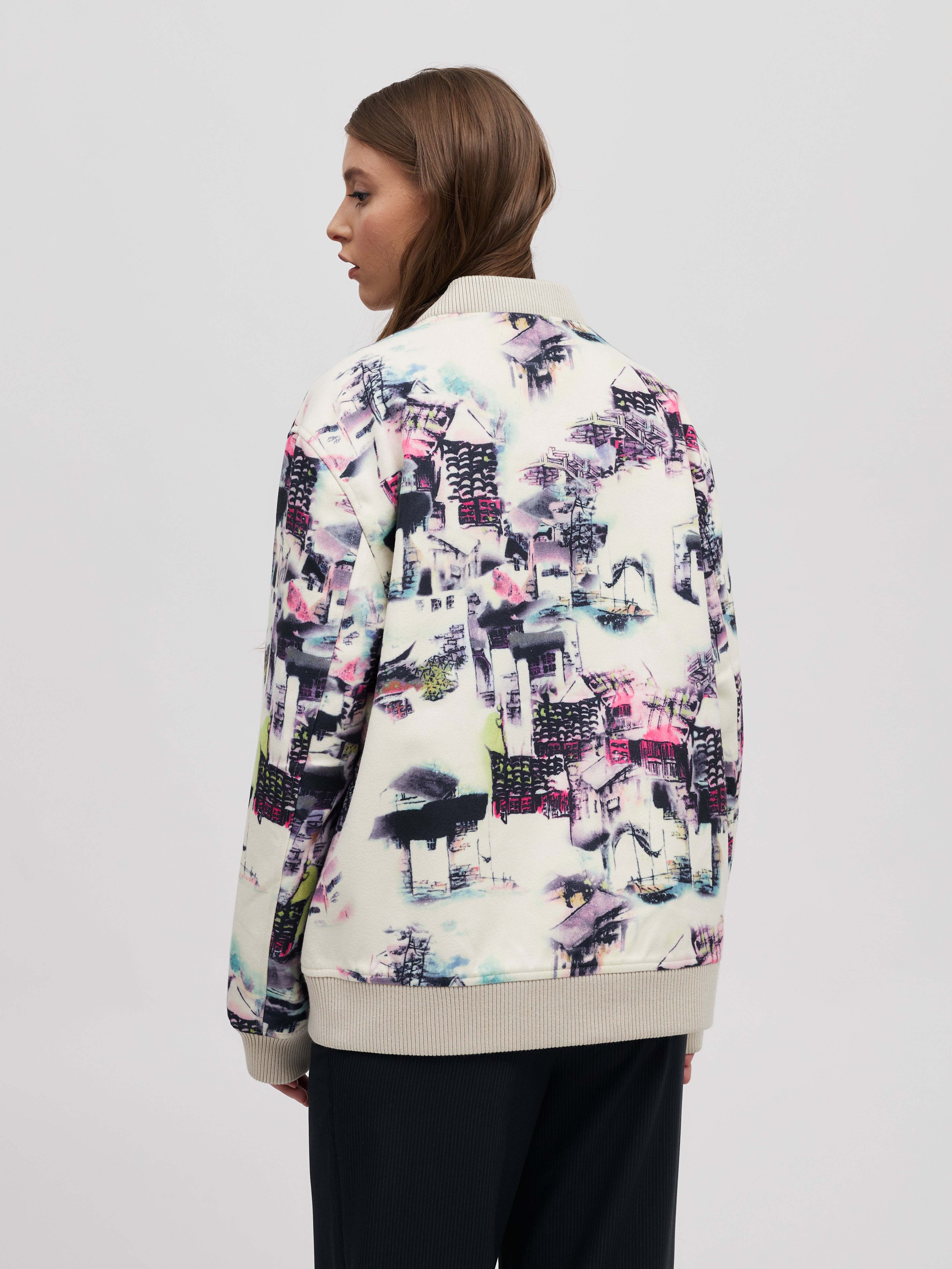 Women's Printed Bomber Jacket