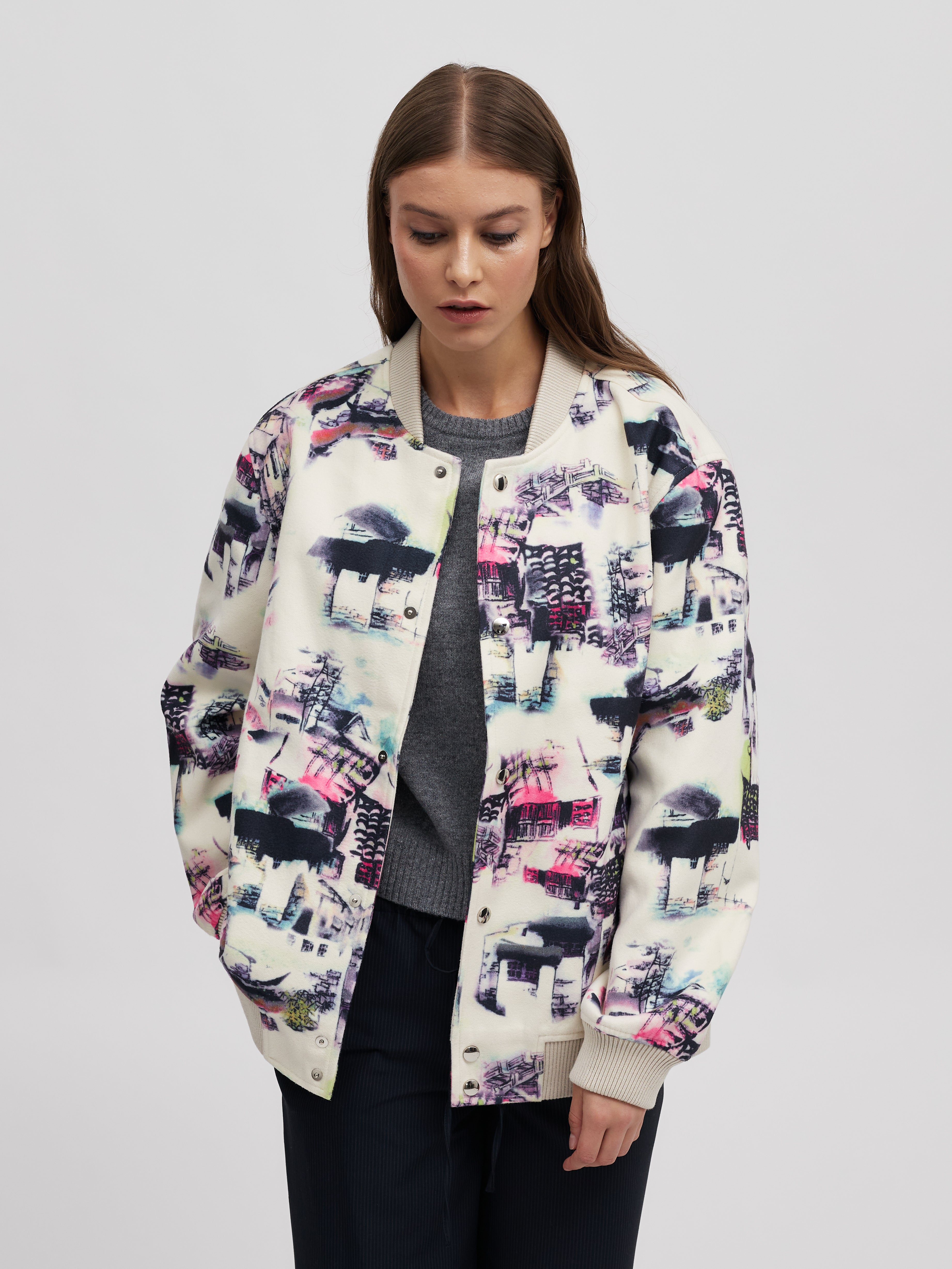 Women's Printed Bomber Jacket
