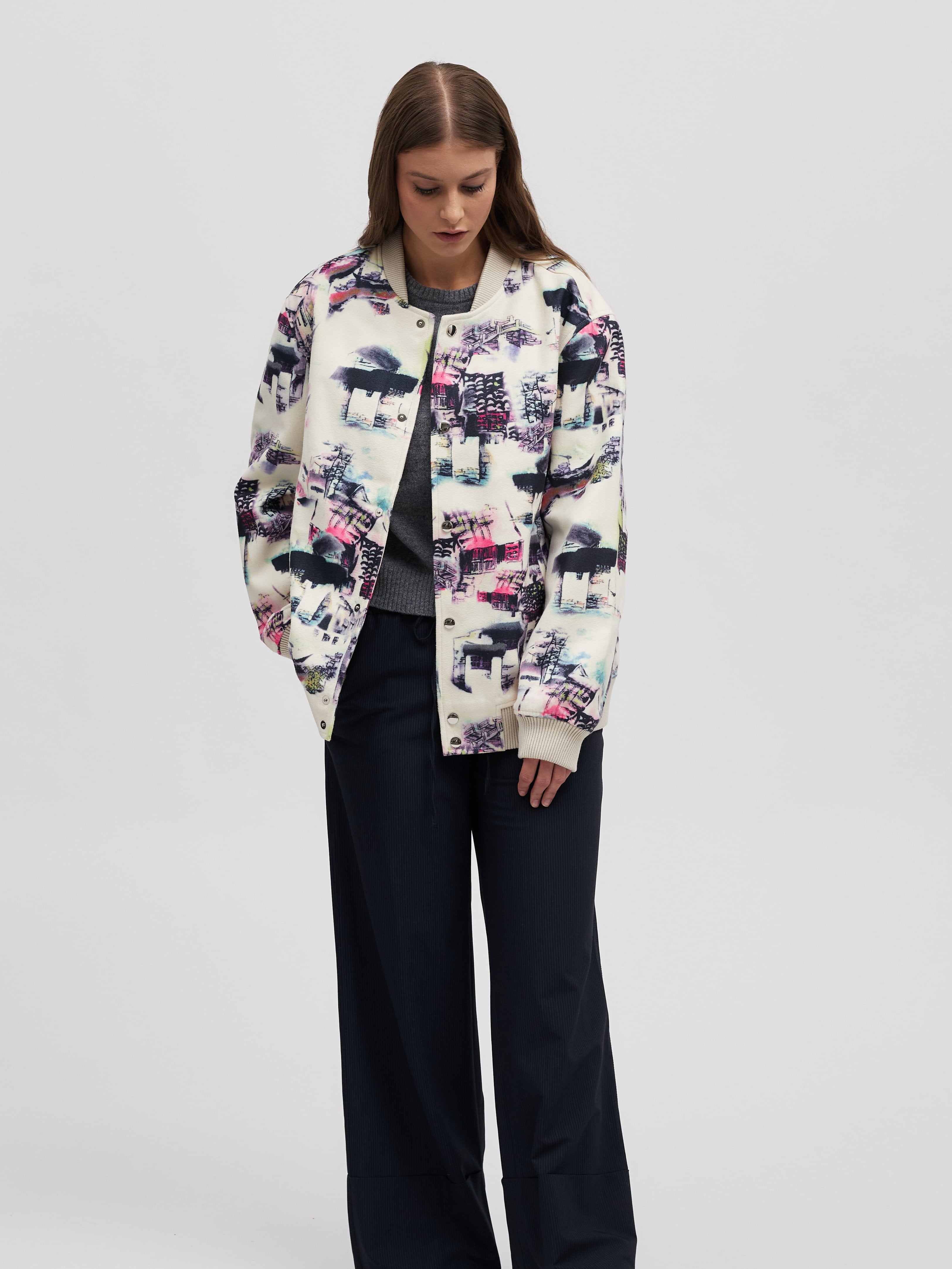 Women's Printed Bomber Jacket