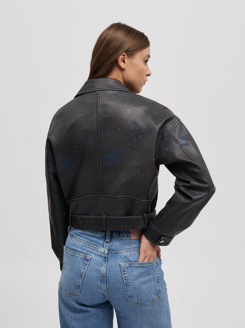 Biker Jacket with Artistic Twist