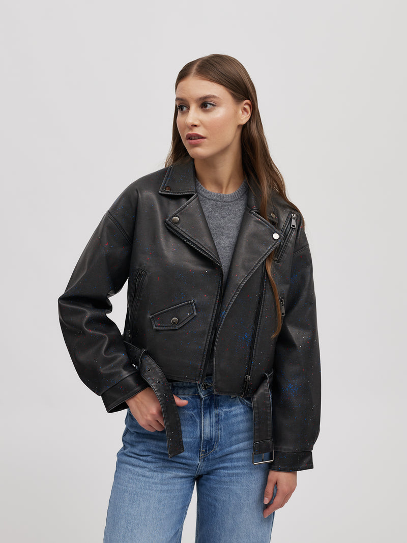 Biker Jacket with Artistic Twist